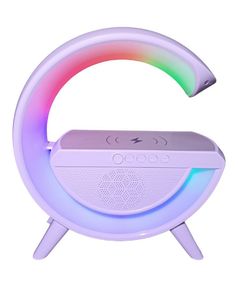 Настільна лампа-нічник Led Wireless Charging Speaker Google (BT2301) 15W бездротова з колонкою, радіо та бездротовою зарядкою White