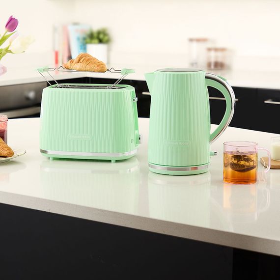 Тостер Russell Hobbs Eden 800Вт, пластик, підігрів, розморожування, фісташковий (27374-56) | Зображення 7