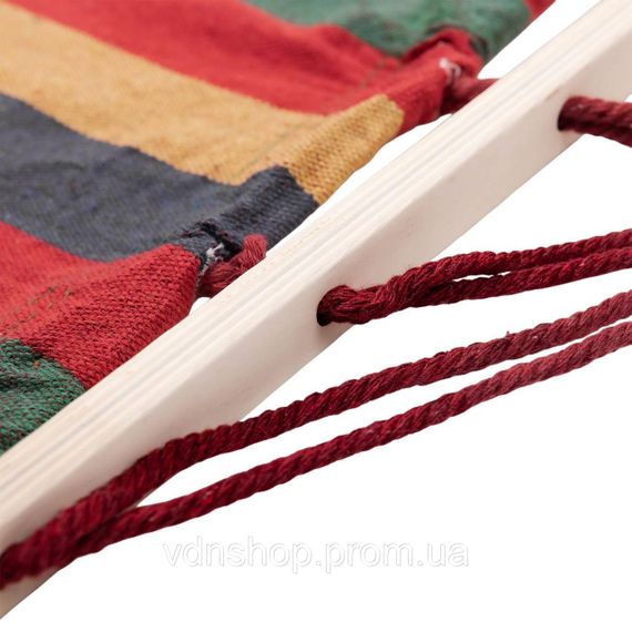 Гамак туристичний підвісний тканинний 174х80 см з планкою Червоний SJ-0010-2R | Зображення 4