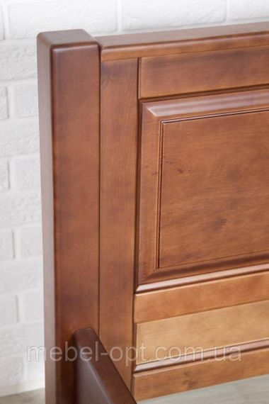 Ліжко полуторне дерев'яне Ланіта з підніжжям 120х200, колір махонь | Зображення 3