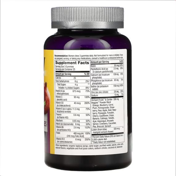 Women's 50+ Premium Gummies Multivitamin - 75 gummies | Зображення 1