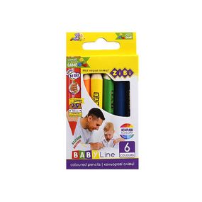 Карандаши цветные ZiBi Baby line mini jumbo 6 цветов (ZB.2450) - Топ Продаж!