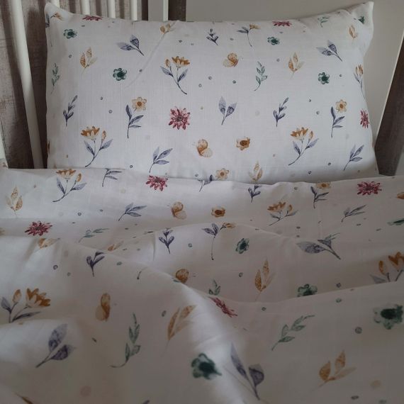 Комплект постільної білизни в ліжечко SoundSleep Flowers муслін дитячий 112х147 см (94101843) | Зображення 7