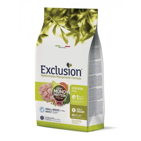 Повнораціонний сухий корм Exclusion Adult Chicken Small Breed з куркою для дорослих собак дрібних порід 2 кг