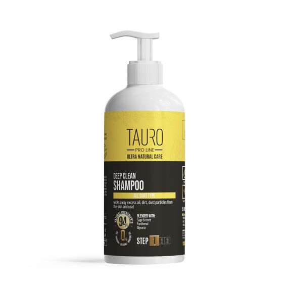 Шампунь для глибокого очищення шкіри та вовни собак та кішок TAURO PRO LINE Ultra Natural Care Deep Clean Shampoo 1 л