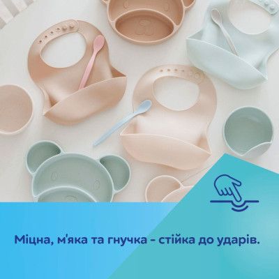 Тарілка дитяча Canpol babies силіконова на присосці - зелена (51/400_gre) | Зображення 3