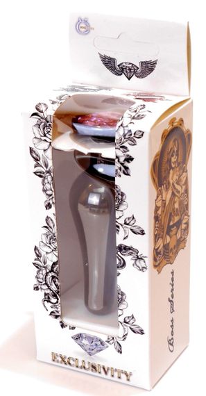 Анальний затор Boss Series - Jewellery Dark Silver BUTT PLUG Rose, BS6400054 sexstyle | Зображення 7