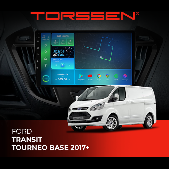 Штатна магнітола Torssen Ford Transit Tourneo base 17+ F10432 4G Carplay DSP