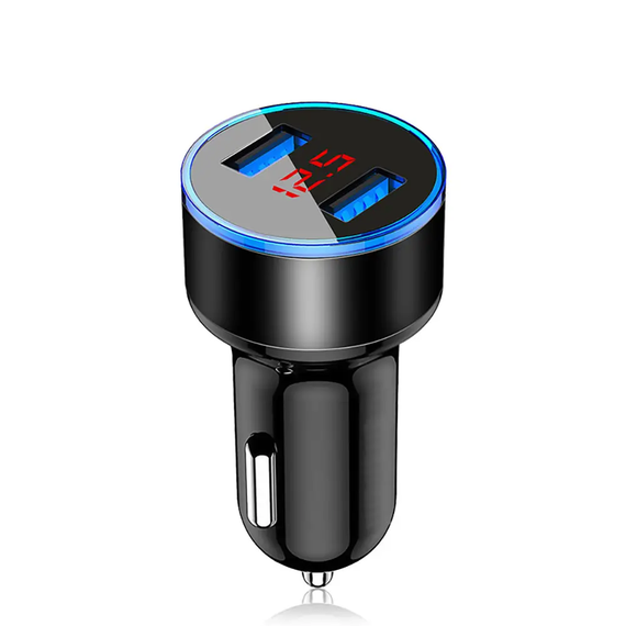 Автомобильная быстрая USB зарядка QC 3.0 от прикуривателя с вольтметром. 3,1 А, 12- 24 В | Зображення 2