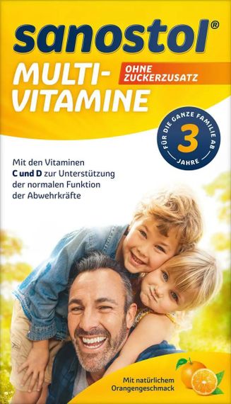 Sanostol Multivitamine – Мультивітамінний сироп для дітей від 3 років і дорослих, без цукру, з натуральним апельсиновим смаком | Зображення 3