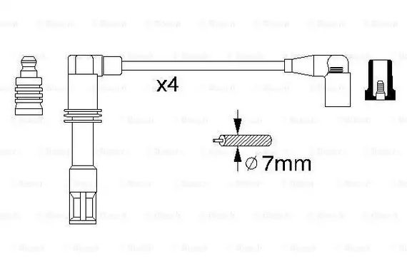 Комплект дротів запалювання AUDI A2, SKODA FABIA, BOSCH (0986356308) | Зображення 4