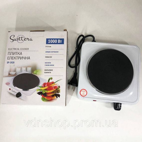 Мощная настольная плита для дома Suntera, Удобная портативная плита Переносная электрическая LS-28 | Зображення 3