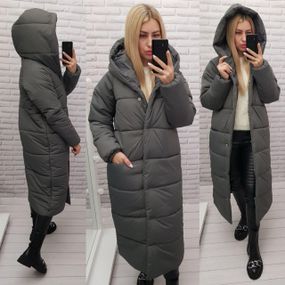 Пуховик зимовий, арт.А-521, колір мокрий асвальт