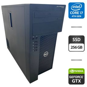 Робоча станція Dell Precision T1700 Tower / Intel Core i7-4790 (4 (8) ядра по 3.6 - 4.0 GHz) / 16 GB DDR3 / 256 GB SSD / nVidia GeForce GTX 650 Ti, 1 GB GDDR5, 128-bit / DVD-ROM б/в