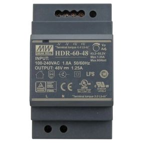 Mean Well HDR-60-48 48B 1,25А Блок живлення для монтажа на DIN рейку