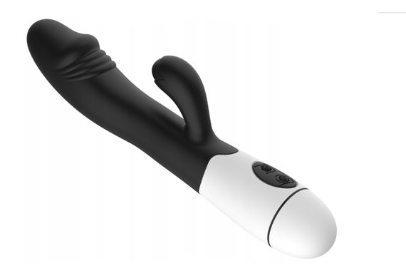 Вібратор із виступом для стимуляції клітора (USB, 30 режимів, чорний колір) | Зображення 1