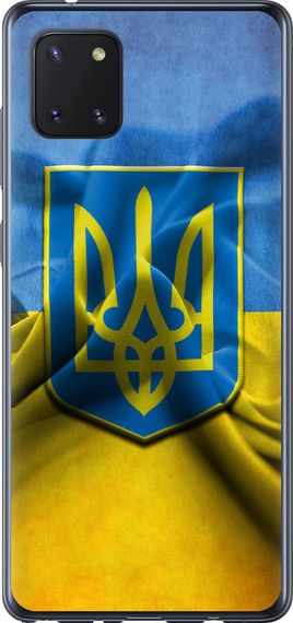 Чехол на Samsung Galaxy Note 10 Lite Флаг и герб Украины 1 "375u-1872-17620"