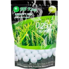 Страйкбольные шарики BB King Biogradable 6 мм 0,28 г 1кг/уп