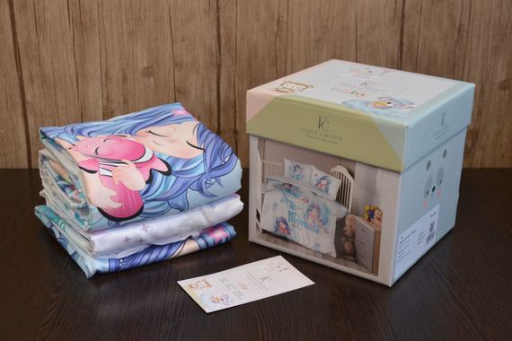 Комплект постельного белья для новорожденных First Choice Baby Digital Satin 100х150 см. Mermaid | Зображення 2