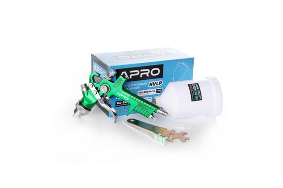 Краскопульт пневматический HVLP Apro - 600 мл x 1,3 мм ВБ пластик (850034) | Зображення 3