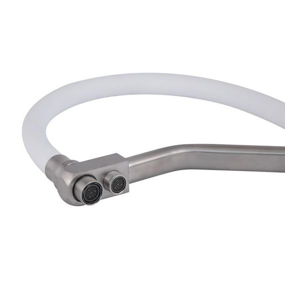 Змішувач для кухні Lidz Aria 020F3 з гнучким виливом з підключенням для питної води (k35) LDARI020F3WNK39480 White / Nickel | Зображення 4