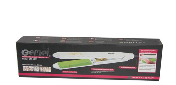 Компактна праска гофре для волосся Gemei GM-2957 Білий (GM-2957_259) | Зображення 2