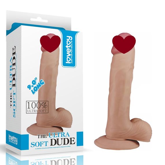 Фаллоимитатор-реалистик на присоске SOFT DUDE (22 см) Sex Aura