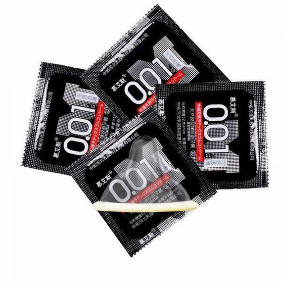 Набір ультратонких презервативів 0,01 мм з додатковим мастилом, Black 10 шт. Sex Aura | Зображення 3