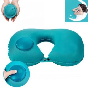 Подушка-підголовник U-подібна для подорожей Бірюзова