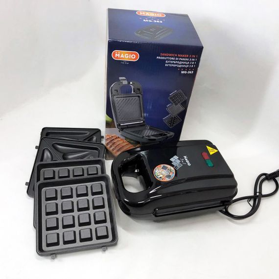 Домашний гриль бутербродница, Качественная бытовая вафельница, Электровафельница бутербродница ZX-72 | Зображення 6