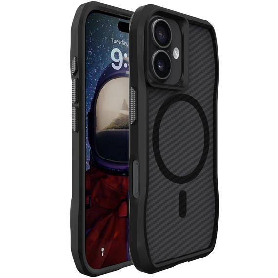 Чохол TPU Space Octagon with Magnetic Fit для Apple iPhone 17 (6.3") Carbon Black