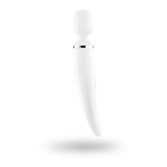 Вибромассажер Satisfyer Wand-er Woman (White/Chrome), водонепроницаемый, мощный, размер XXL | Зображення 2