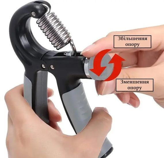 Еспандер кистьовий PowerPlay PP-4323 з регульованим навантаженням 10-40 кг Strength Grip Чорно-зелений (PP_4323_Bl/Green) | Зображення 7