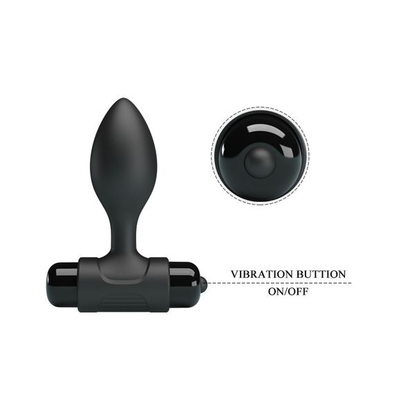 Анальна пробка - Pretty Love Vibra Butt Plug Black | Зображення 1