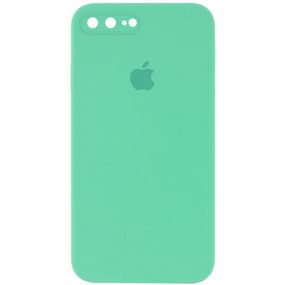 Чехол Silicone Case Square Full Camera Protective (AA) для Apple iPhone 7 plus / 8 plus (5.5") Зеленый / Spearmint