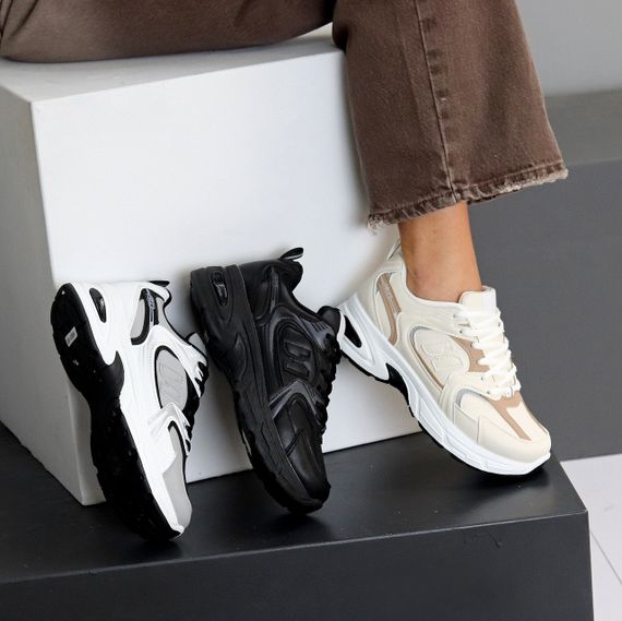 Повседневные модельные бежевые зимние кроссовки доступная цена | Зображення 9