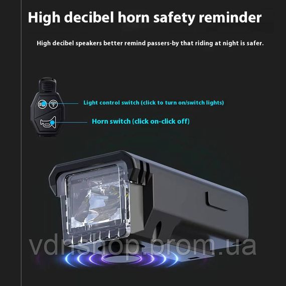 Ліхтар для велосипеда із зарядним пристроєм Q091 250LM, Ліхтарик велоліхтар, Освітлення для велосипеда UP-78 | Зображення 3