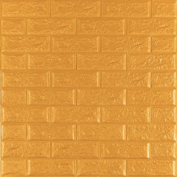 3D панель самоклеюча 700х770х5мм цегла Золото (011-5) SW-00000147