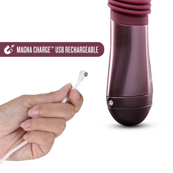 Пульсатор для точки G Blush Temptasia – Trixie Thrusting Dildo – Wine Red, 3 швидкості | Зображення 2