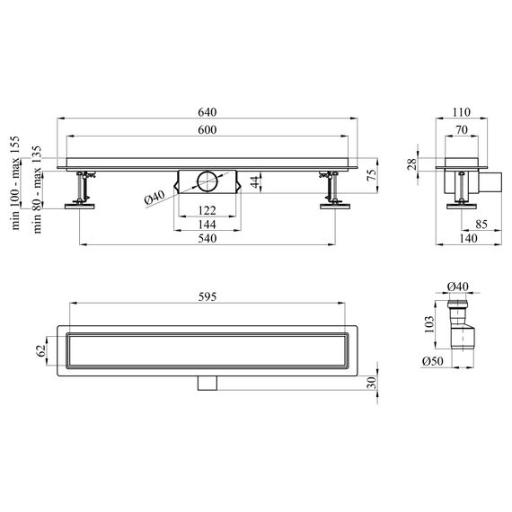 Лінійний трап Kroner KRP Eifel F60 Fliese із сухим затвором (CV034172) | Зображення 4