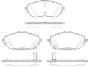 Колодка гальм. диск. TOYOTA AURIS 1.3-2.0 2012-, COROLLA 1.33-1.8 2013 - передн. (вир-во REMSA) REMSA 156102 на TOYOTA COROLLA ALTIS седан (NRE18_, ZRE17_, ZRE18_, NDE18_)