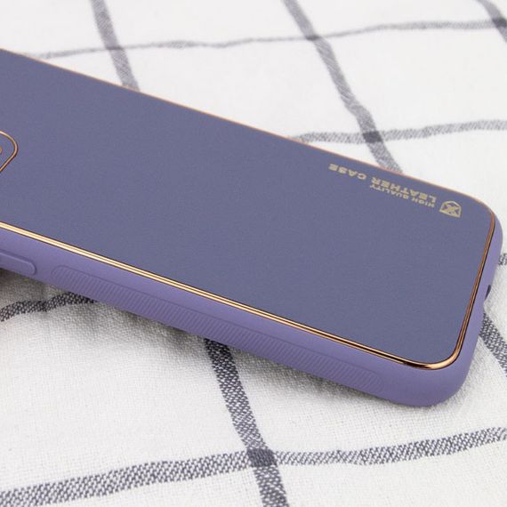 Кожаный чехол Xshield для Apple iPhone 13 Pro Max (6.7") Серый / Lavender Gray | Зображення 1