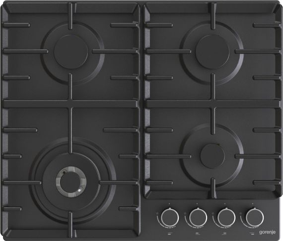 Варочная поверхность Gorenje GW642AB/газовая/газконтроль/чугунные решетки/конфорка WOK/черная (GW642AB) | Зображення 5