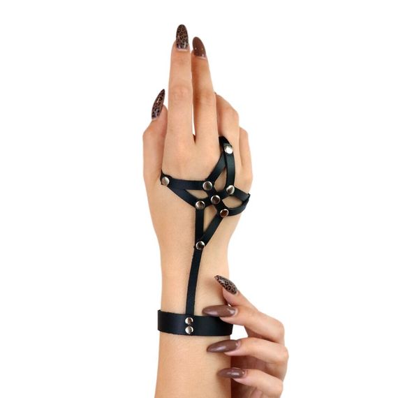 Прикраса на руку зі шкіри Art of Sex Wind Rose Чорне One Size | Зображення 4