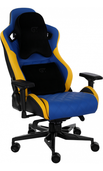 Кресло геймерское GT Racer X-0724 BlueYellow | Зображення 4