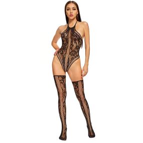 БодіСтокінг (Боді-Сітка і панчохи) Babydoll 42 Чорний 6042