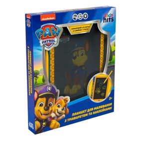 Планшет для рисования Paw Patrol KH73/001L KIDS HITS LCD экран 8,5”, трафарет, наклейки, в коробке (4897126754841)
