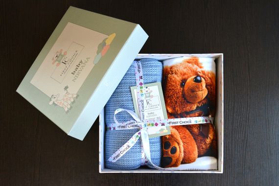 Дитячий комплект постільної білизни з пледом First Choice Baby Digital Satin Nirvana 100х150 см. Bear | Зображення 1