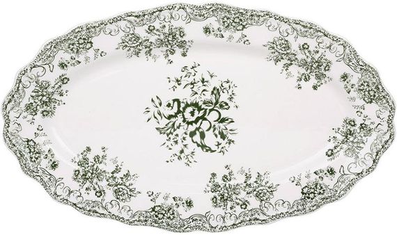 Блюда овальні порцелянові (6шт) "Vintage Rose" 36х21см