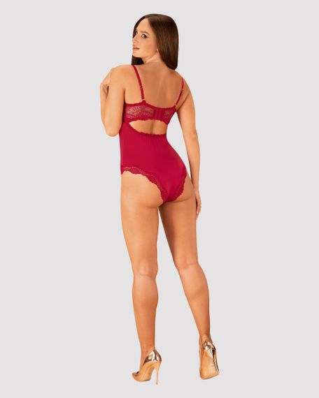 Боді Obsessive Rosalyne Бордовий S/M | Зображення 3